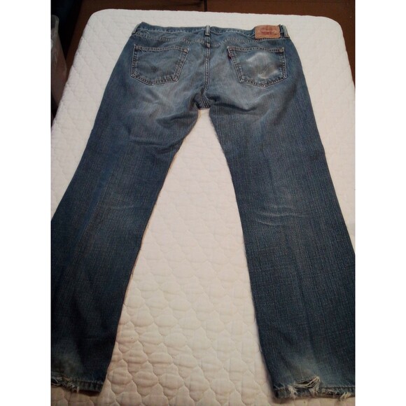 Men's Levi Denim Jeans Style 559 Relaxed Straight Size 36 X 32 Worn See Pics - Picture 5 of 16